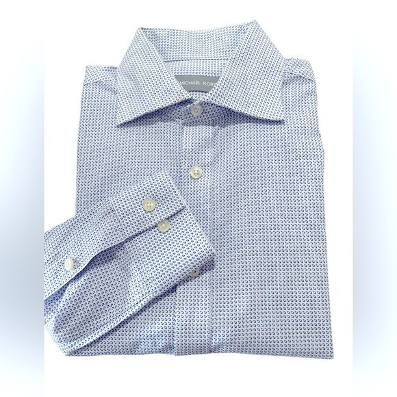 Michael Kors Men's Size 15 32/33 Slim Fit Long Sleeve 100% Cotton Dress Shirt - Picture 4 of 8